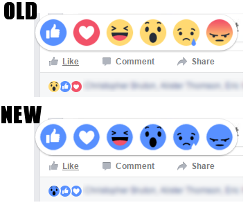 Facebook Reactions (Recolored)