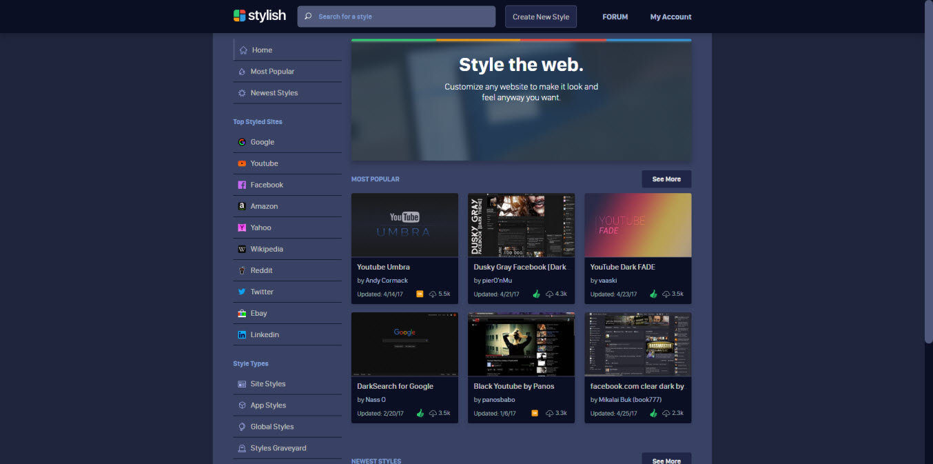 Userstyles Midnight Blue (-DestructiveBurn-)