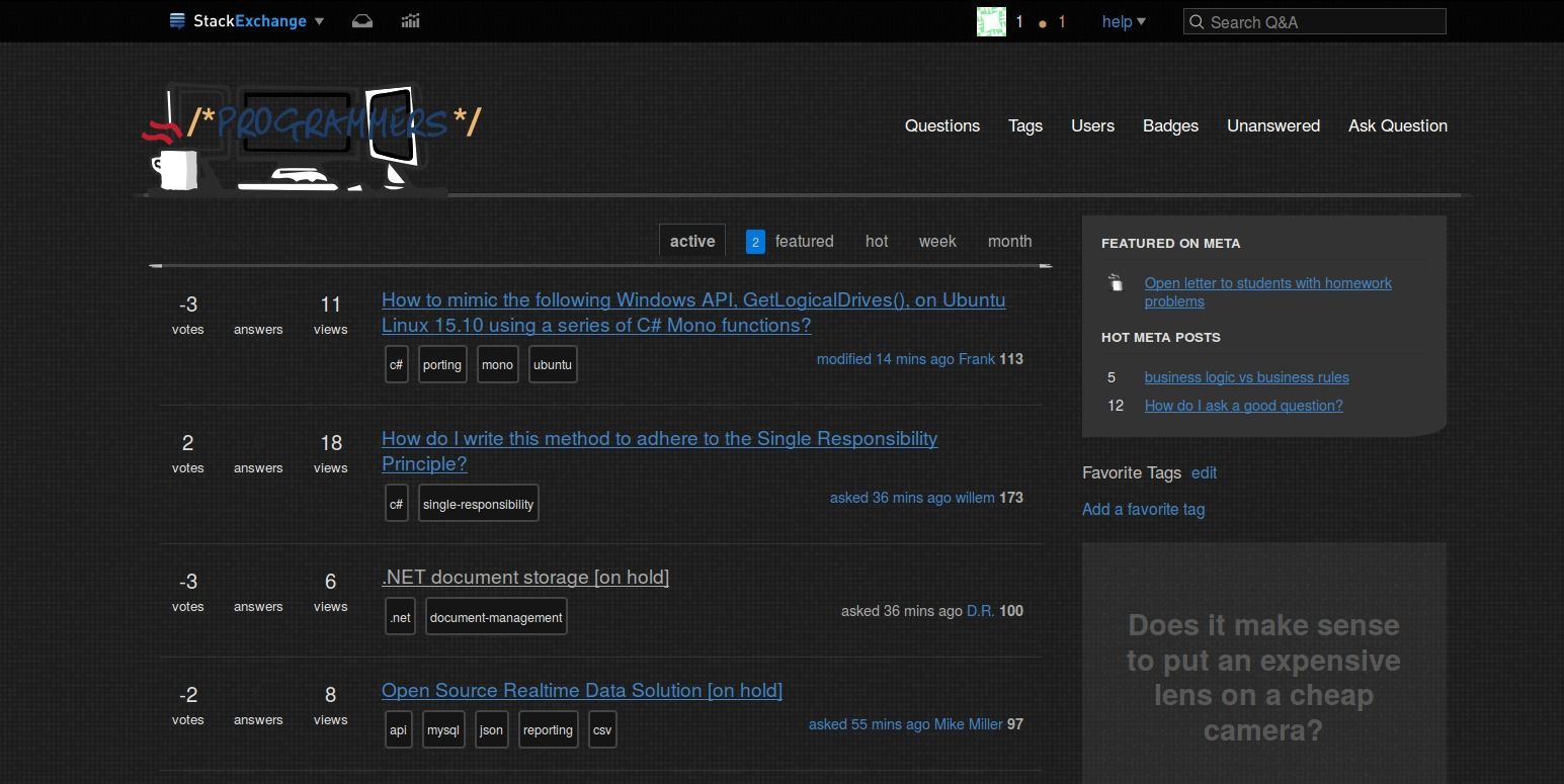 StackExchange Dark