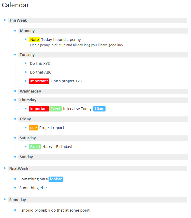 WorkFlowy, Better Tags