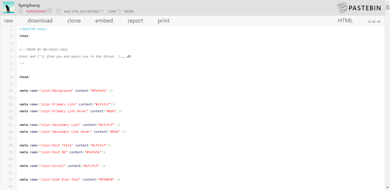 Raw Code / No Distractions