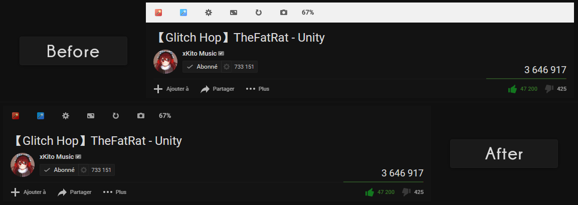 Theme dark for Magic Actions for YouTube ™