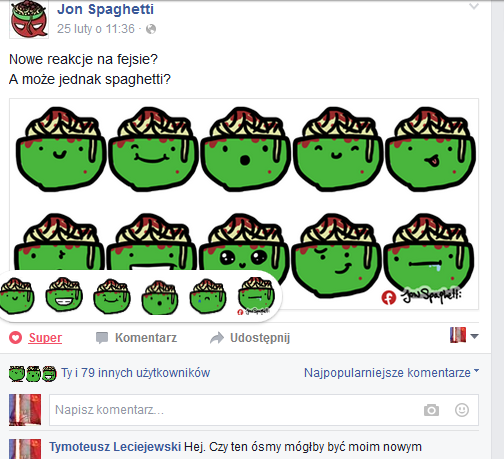 Reakcje Jona Spaghetti