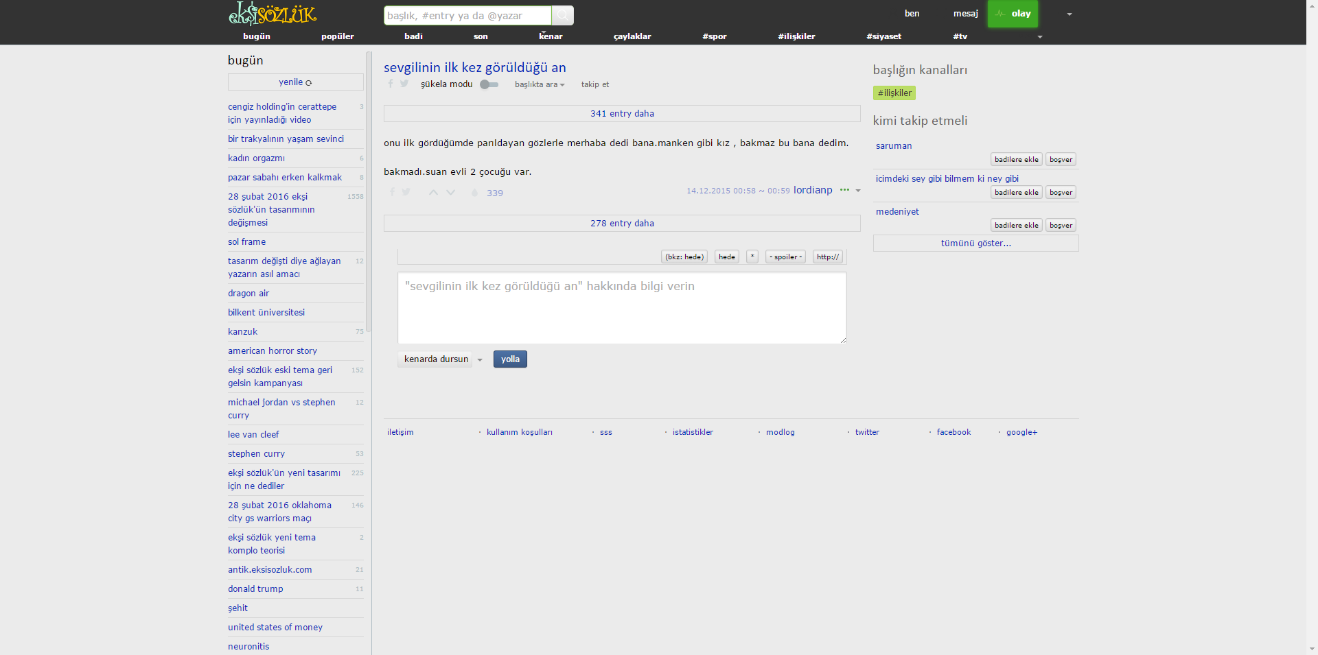 Ekşi Tema - Antik Olmayanından