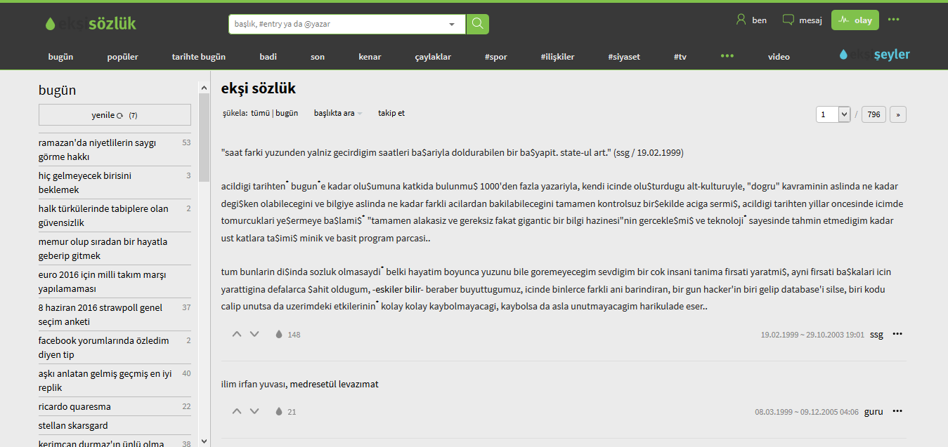 Ekşi Sözlük Gri 2018