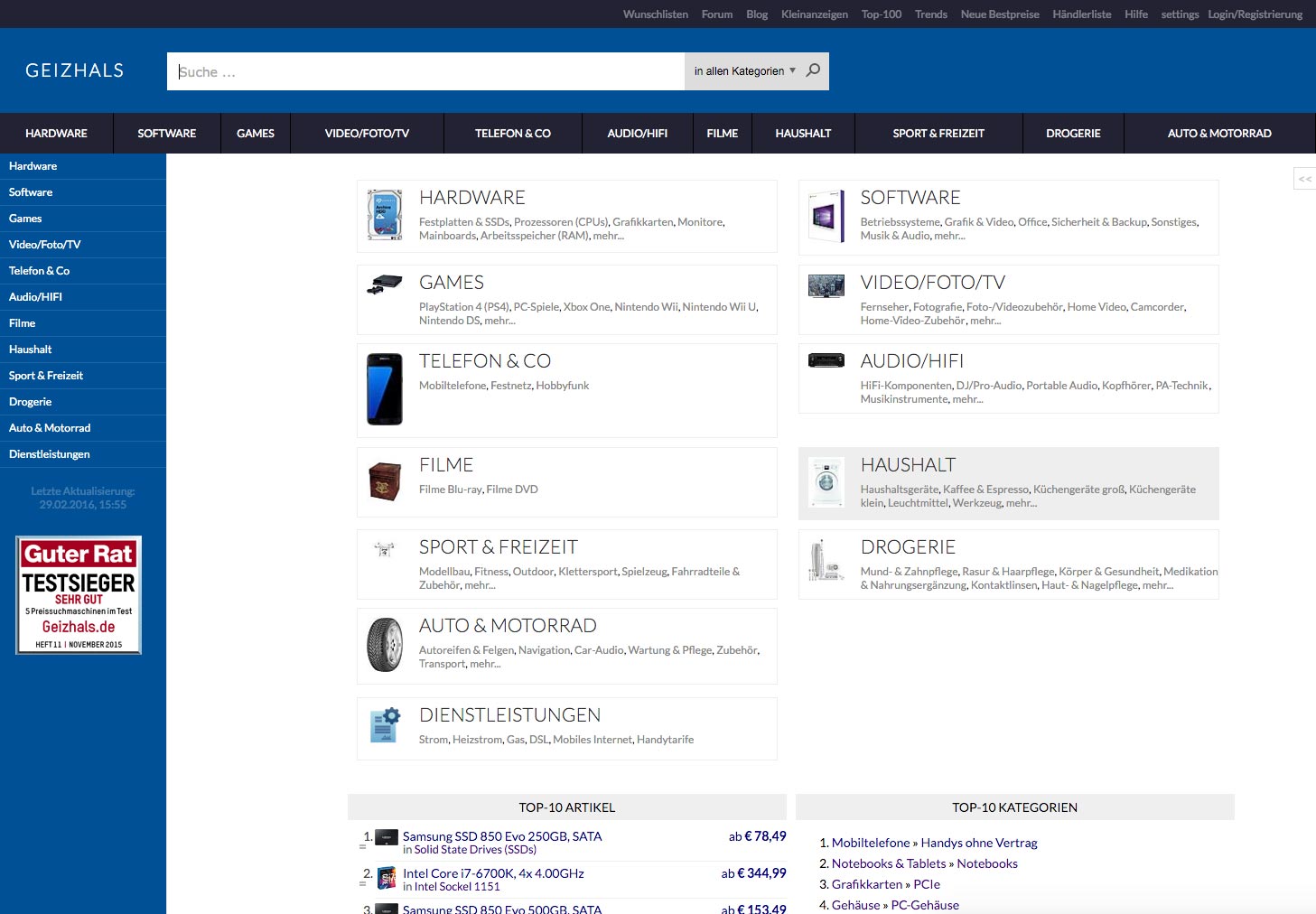 Modern Geizhals [WIP]