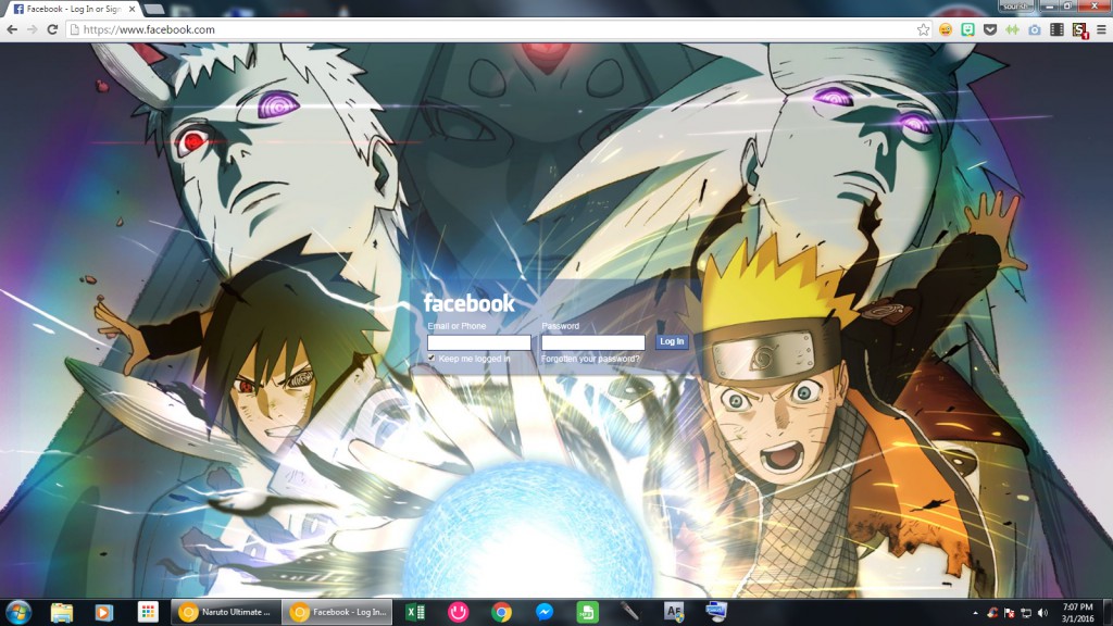 Naruto Ultimate Ninja Storm 4 Facebook Theme