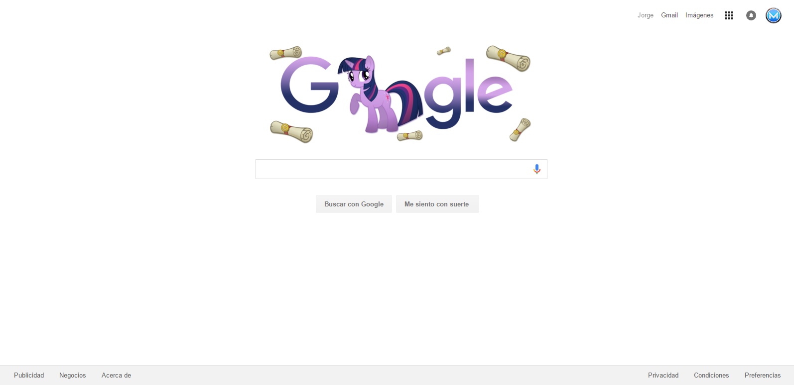 Twilight Sparkle Google 2017 Logo