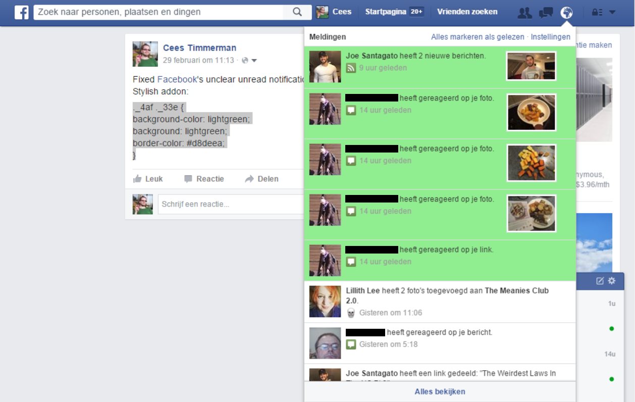 Notice new Facebook notifications