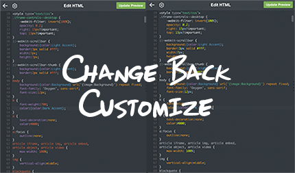 Change Back Customize on Tumblr