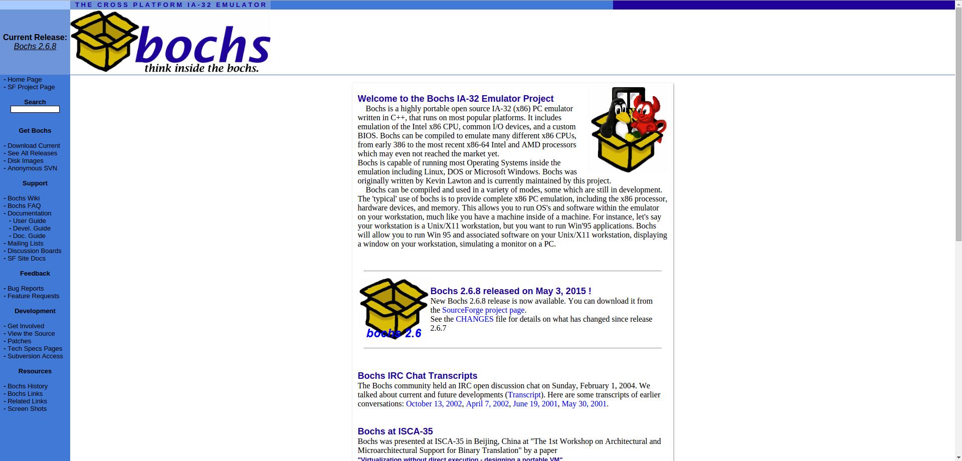 Readable Column - Bochs Open Source IA-32 Emulator