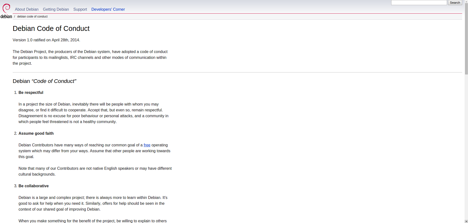 Readable Column - Debian