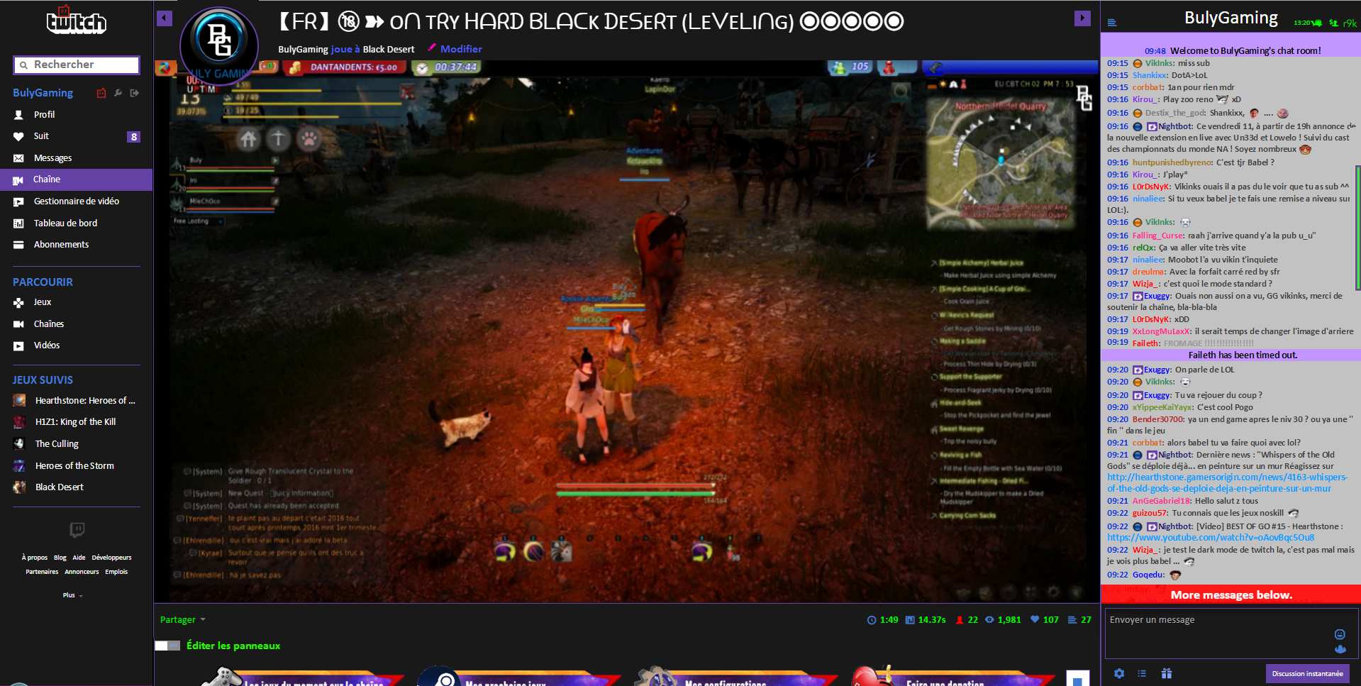 BulyGaming's Twitch - Dark Theme