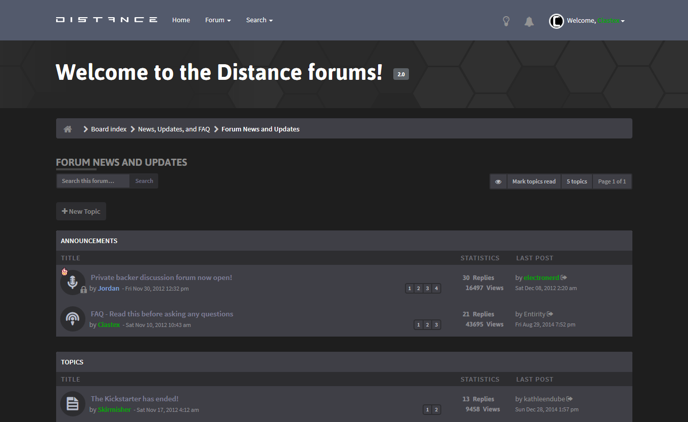 Distance Forums - Dark