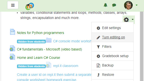 SGS Moodle fixes