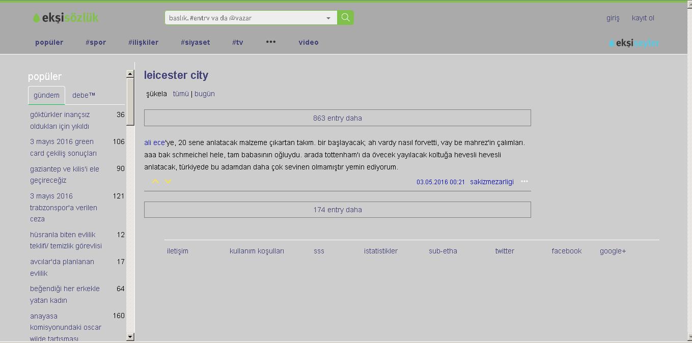 Eksi Sozluk Gri Tema