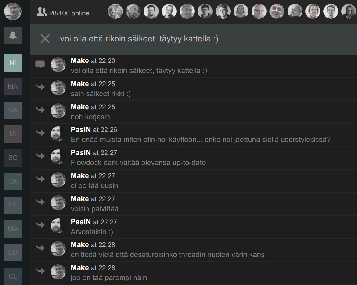 Flowdock Dark