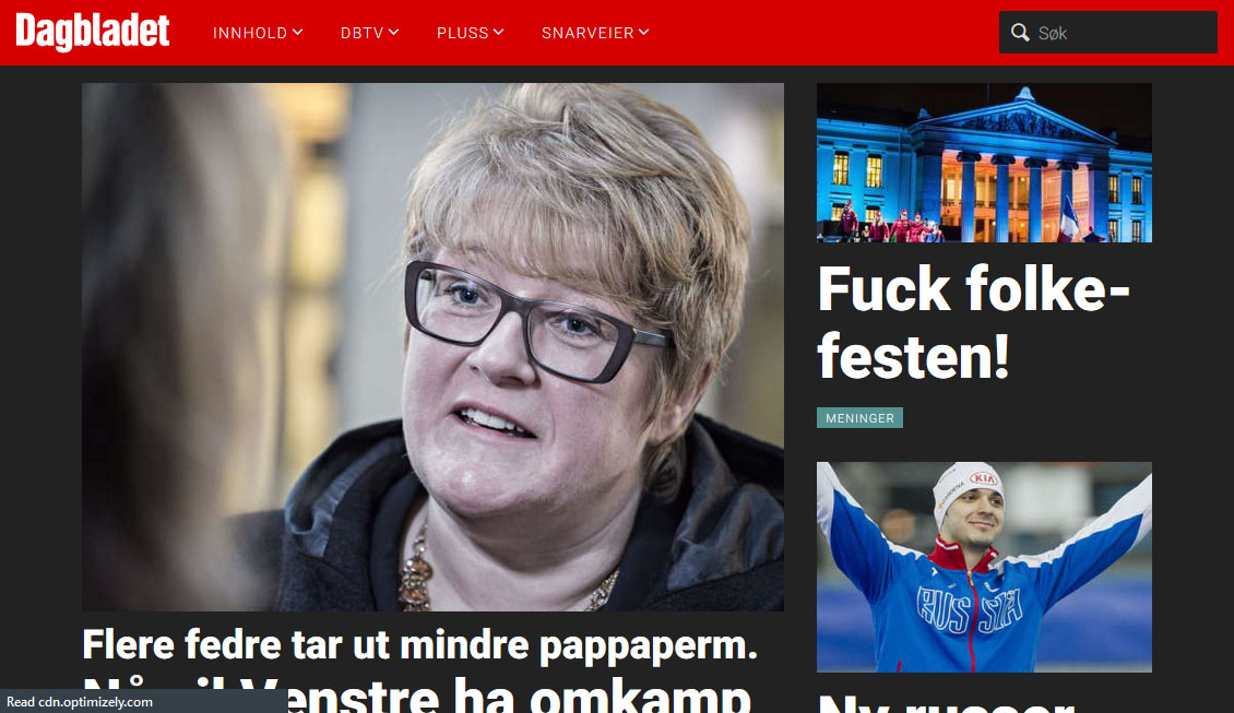 Dagbladet.no + DBTV.no - Dark Theme
