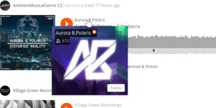 Original Artist Info Popup