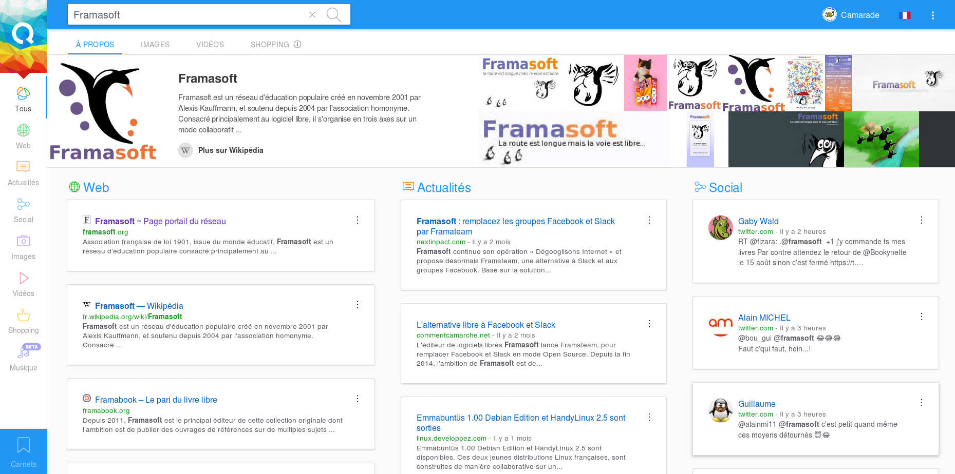 DISCONTINUED Qwant Material design