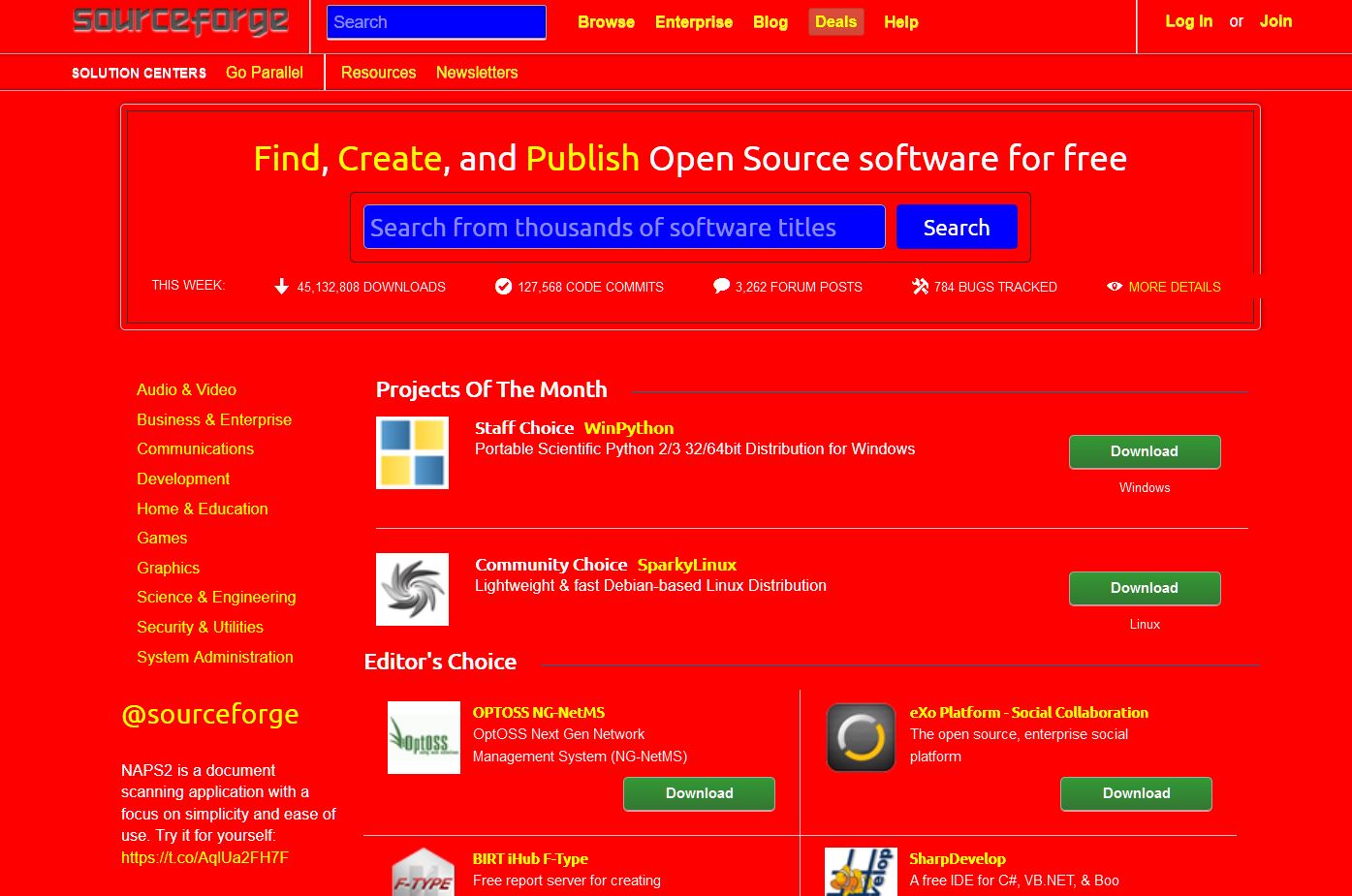 Sourceforge.net Red Theme