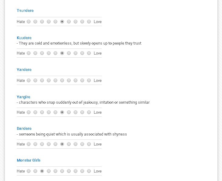 Google Form scaling questions, NUMBERS GO AWAY
