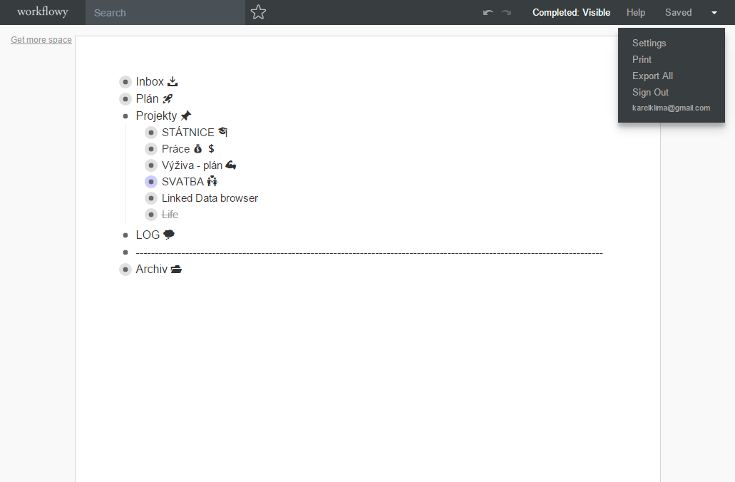 WorkFlowy [dark header]