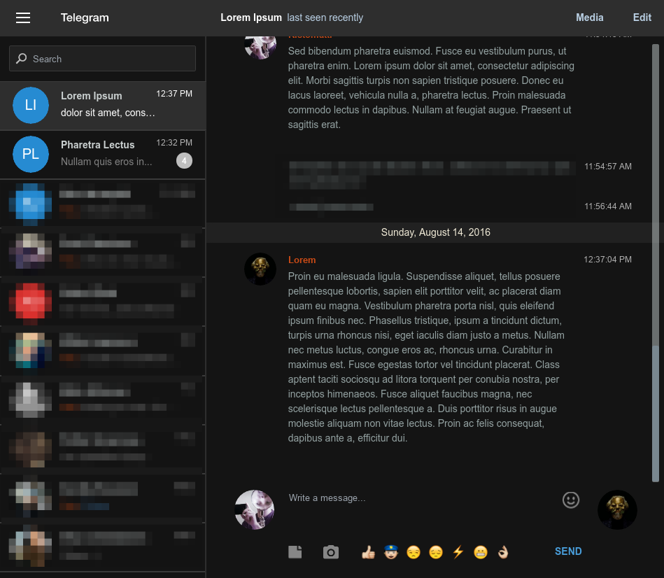 Telegram Solarized Dark Grey