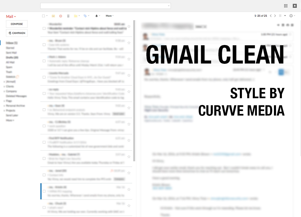 Gmail Clean by Curvve Media
