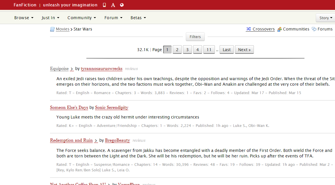 Make FFN like AO3