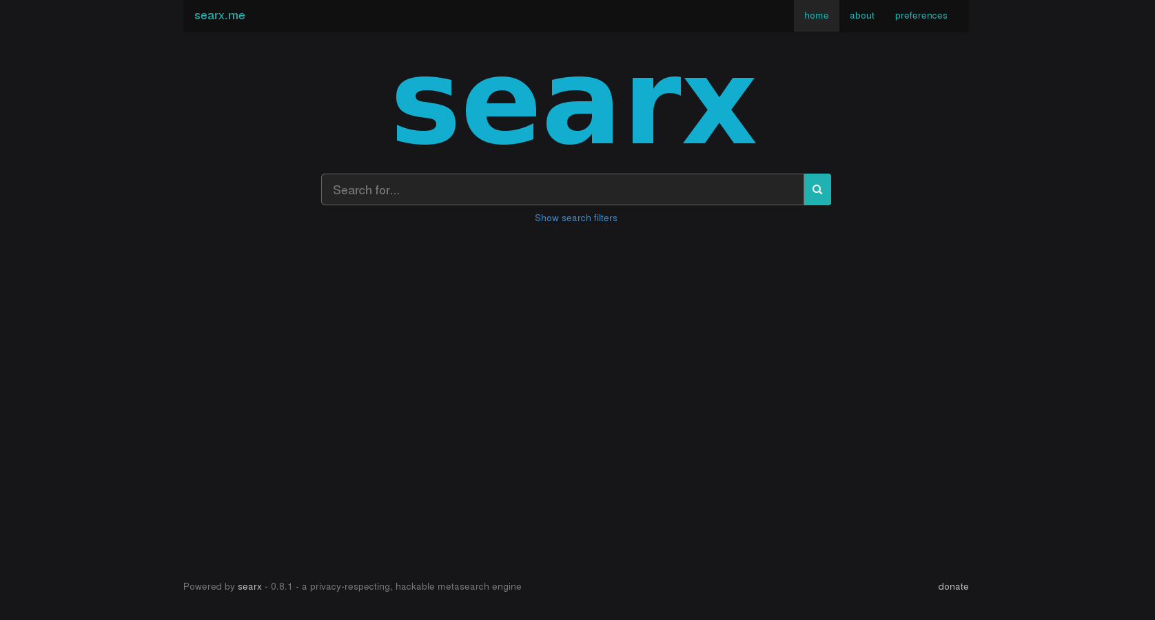 searx.me dark blue