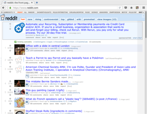 Reddit Sidebar