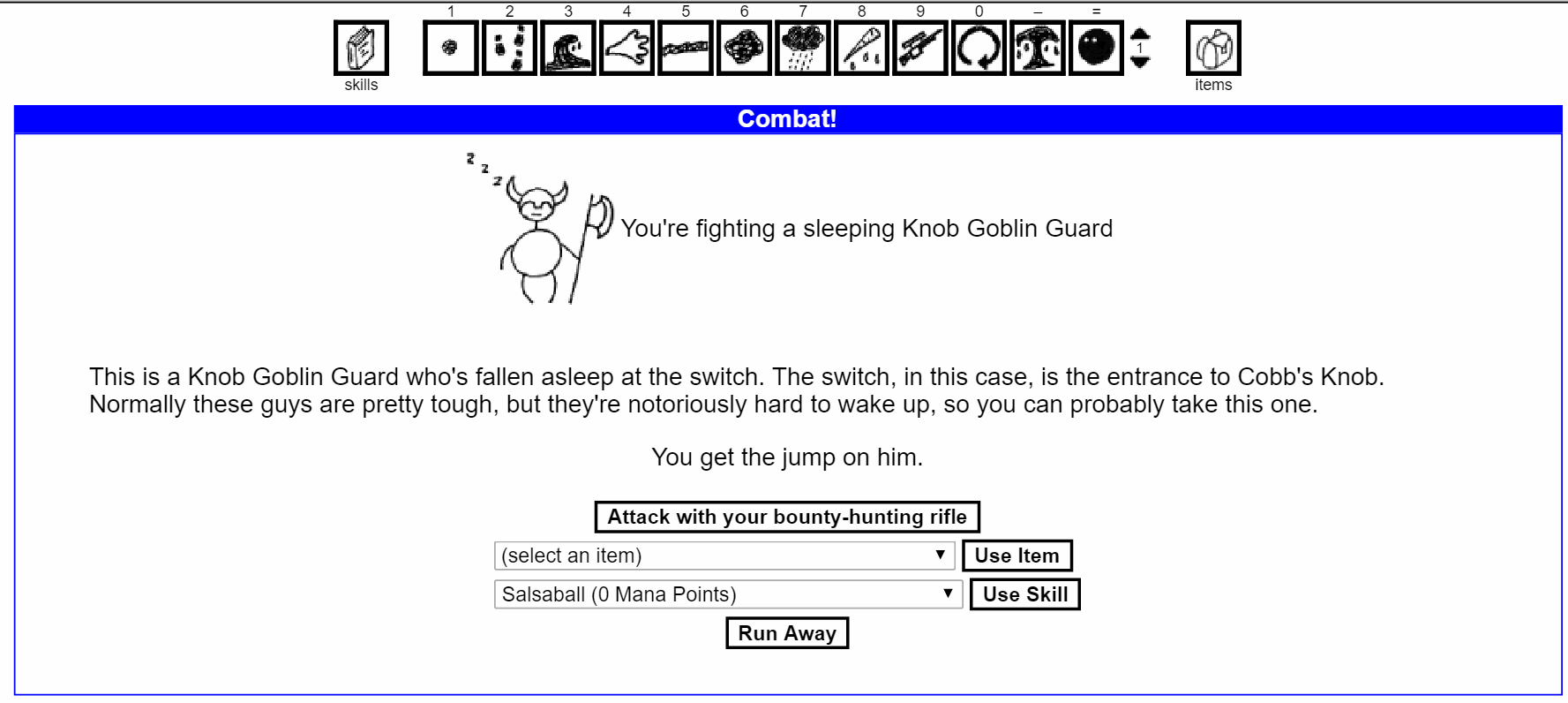 KoL: Action Bar + Combat Form