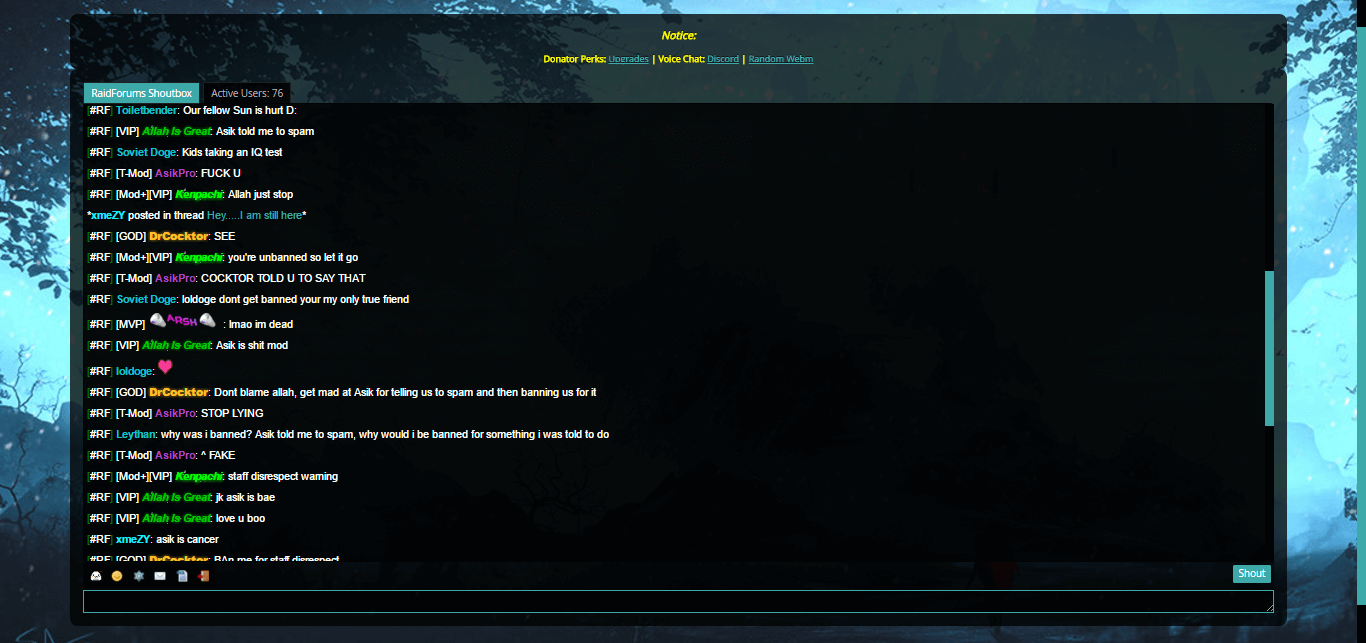 RaidForums Shoutbox Only (Transparent)