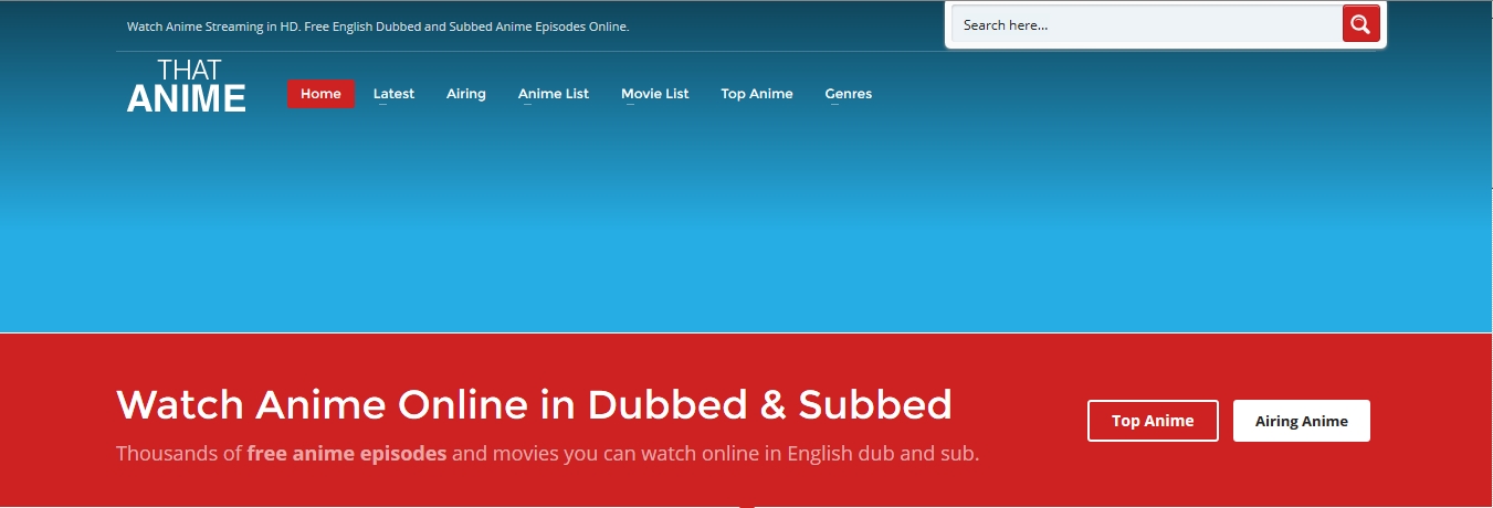 Visible search on ThatAnime.net