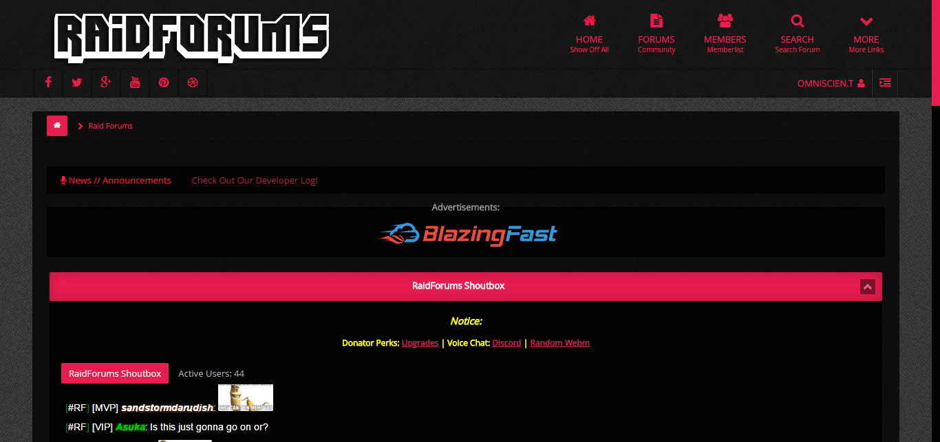 RaidForums Dark Effect