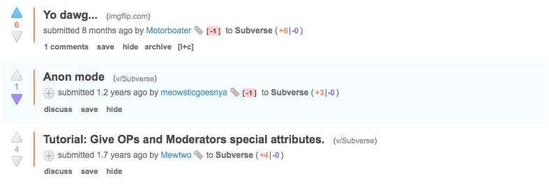 Reddit's Classic Colors for both Voat and reddit