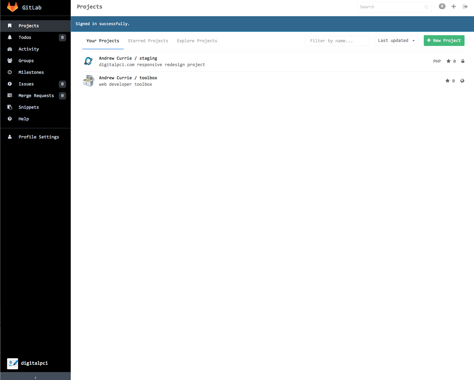 GitLab Consolas Dark