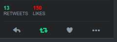 Tweetdeck - colored like/retweet counts