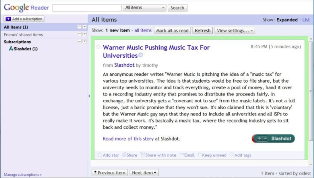 Google Reader - Mark's Version