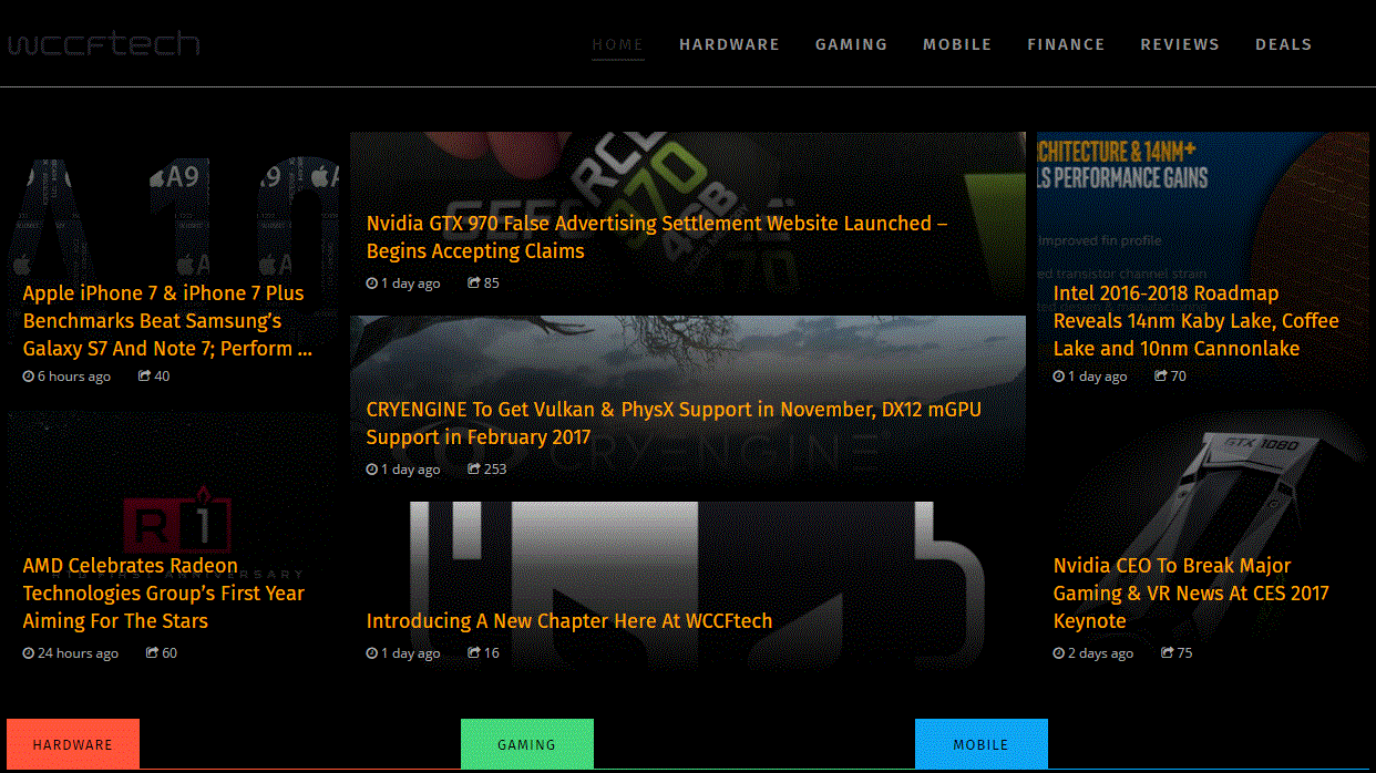 WCCFtech.com NightMode / Black&Orange Slick Style