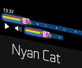 Twitch - Nyan Cat progress bar video player theme
