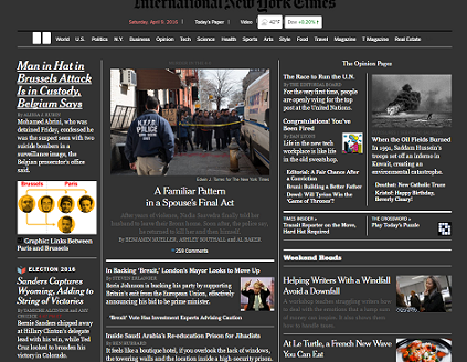 Darker theme NYTime