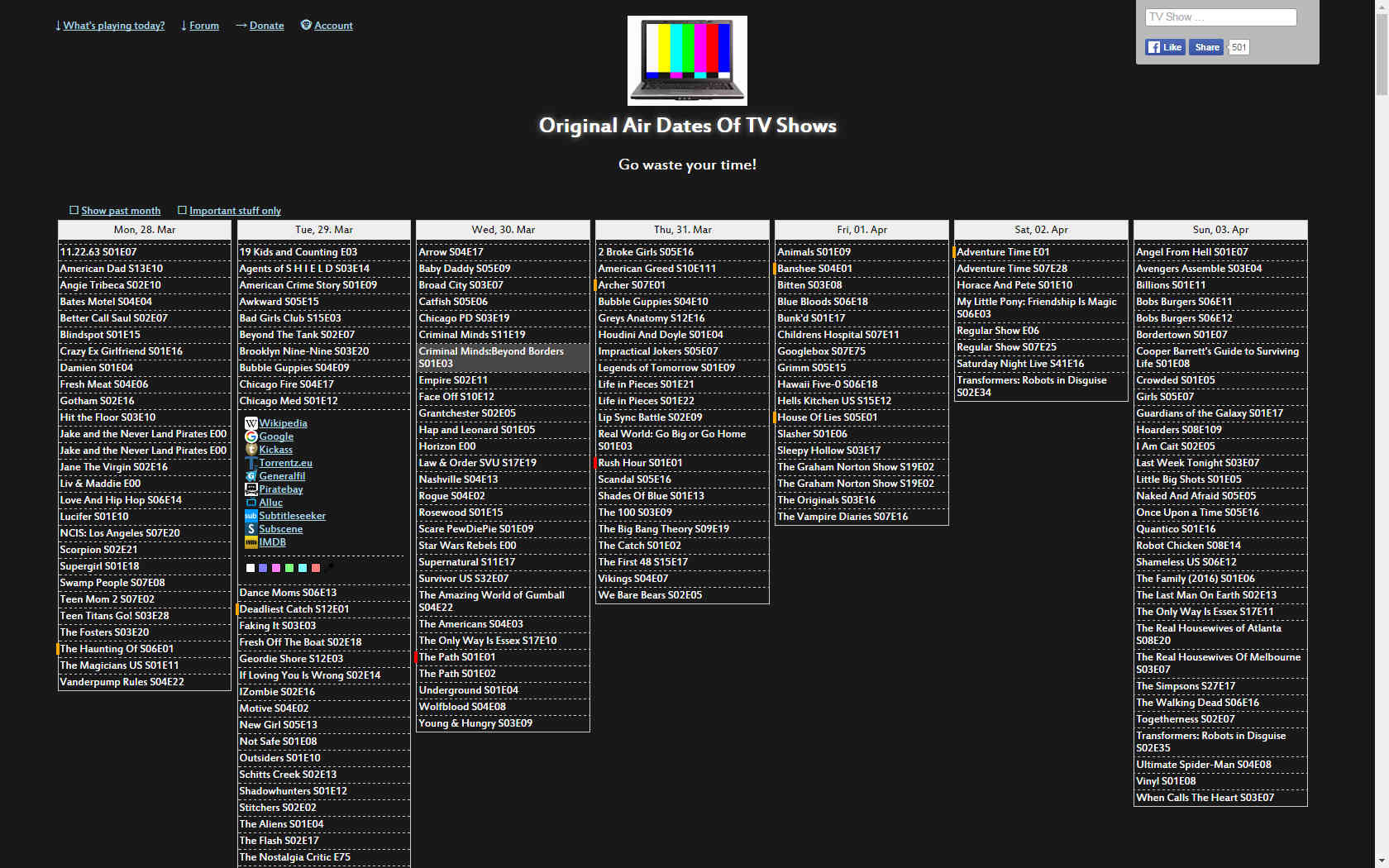 Darker Airdates