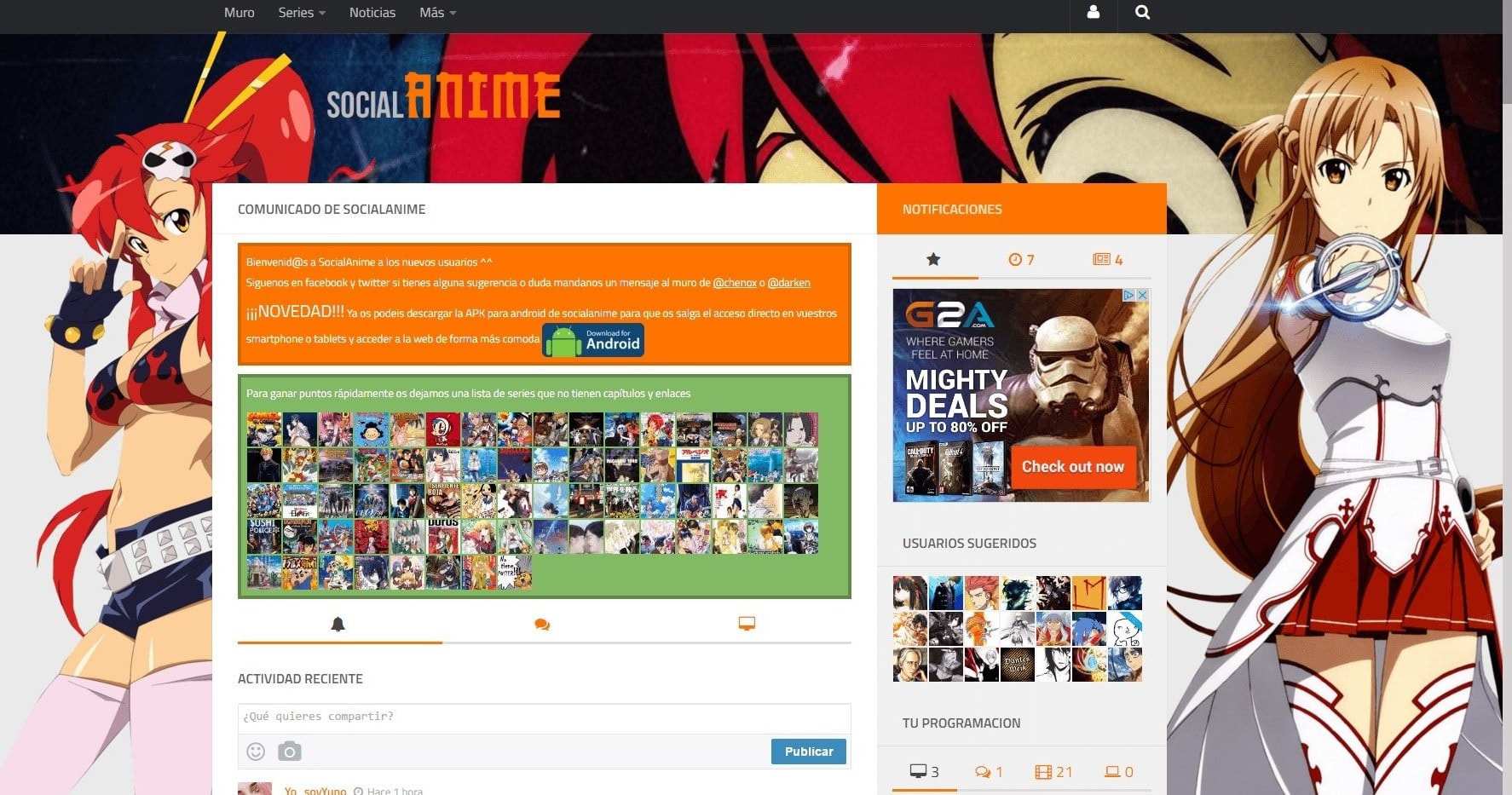 Mod Imagenes laterales SocialAnime