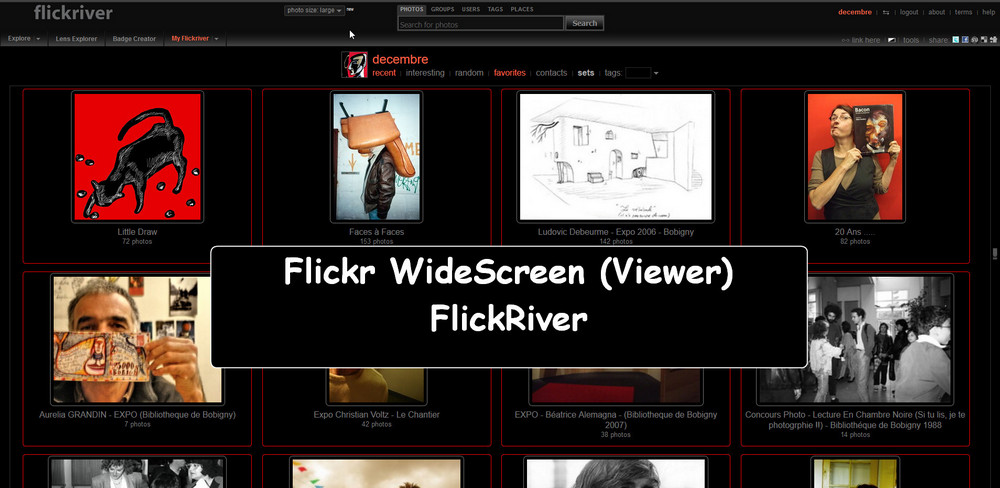 Flickr WideScreen (Viewer) - FlickRiver v.15