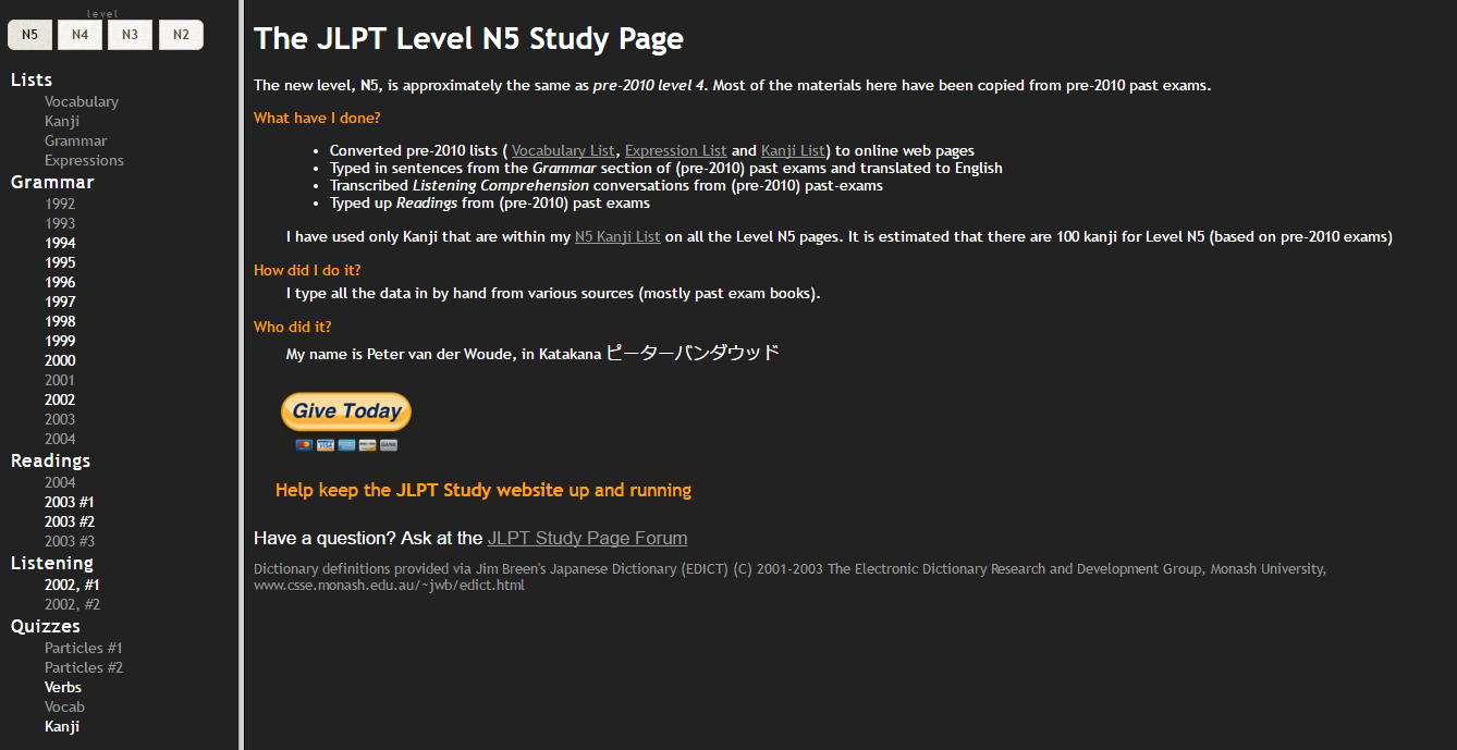 JLPT Study N5, N4, N3, N2 (unfinished)