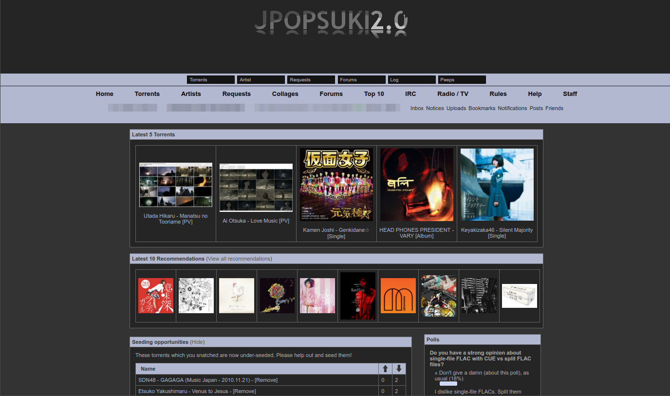 Jpopsuki - Dark Theme