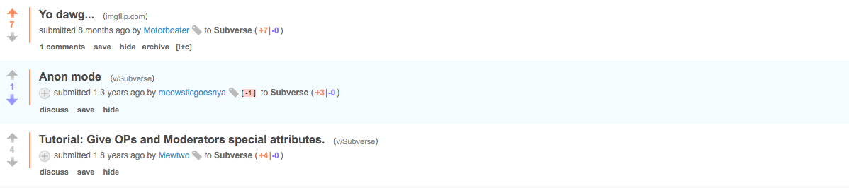 Reddit's up/downvote arrows for Voat