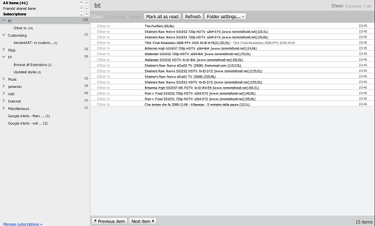 New Google reader minimal(temporary)